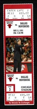 1991 MICHAEL JORDAN 26pt/7rb/5as BASKETBALL FULL TICKET CHICAGO BULLS MAVERICKS