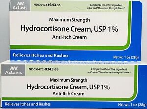 Hydrocortisone 1% Cream Maximum Strength Anti-Itch 1oz Tube -Exp 06-2021