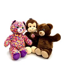 Build a Bear Stuffed Animal Teddy Bear  Monkey Trio Set Adorable Gift