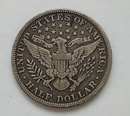 1901 Barber Silver Half Dollar Very Fine-Fine