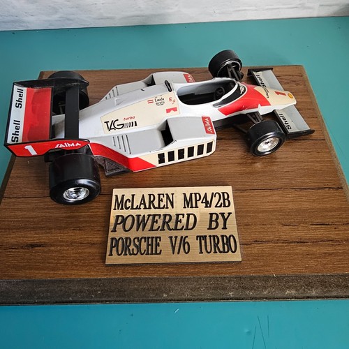 Formula One Model Cars Mounted on Wood Diecast McLaren Williams Benetton Set 4 - Picture 13 of 18