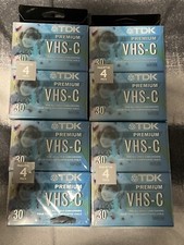 16 TDK PREMIUM VHS-C Video Lot Of 4 Cassettes 30 mins Packs Brand New Sealed Vhs