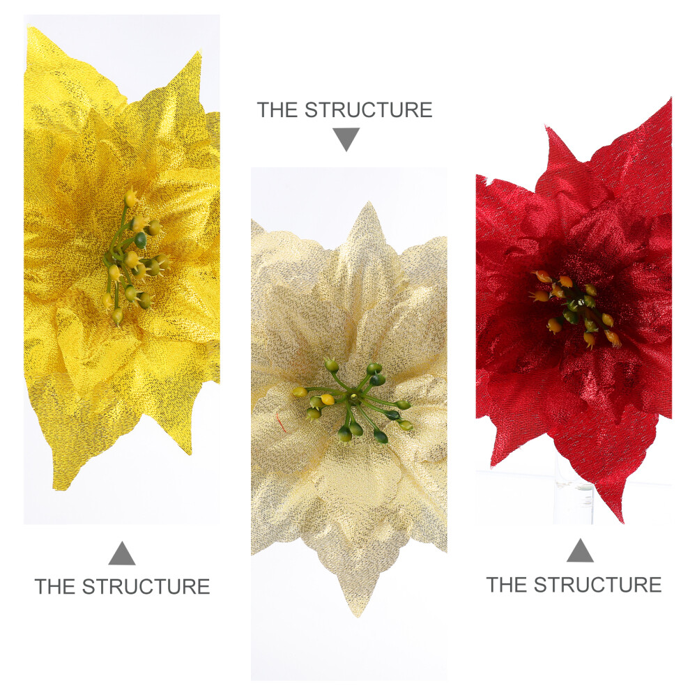 30 Pcs Christmas Floral Fake Christmas Flowers Xmas Bouquets eBay