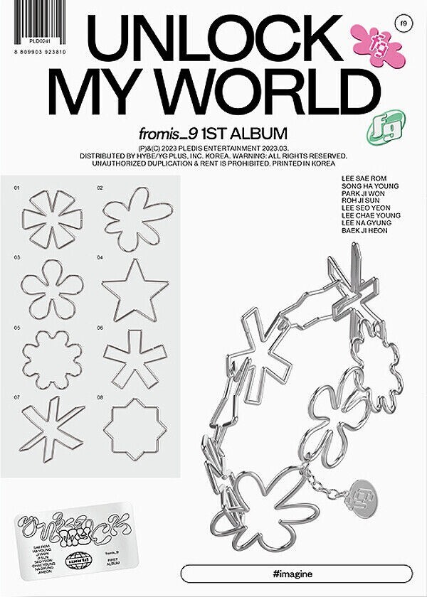 FROMIS_9 [UNLOCK MY WORLD] 1st Album IMAGINE CD+2 Book+2 Poster+3