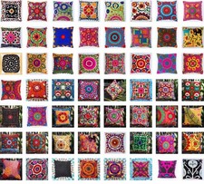 Embroidery Suzani Cushion Cover Indian Cotton Uzbek Pillow Cases Decorative Home