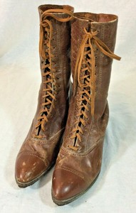 brown granny boots