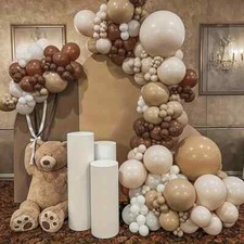 Brown Balloons Garland Arch Kit Bear Neutral Woodland Wedding Jungle Safari