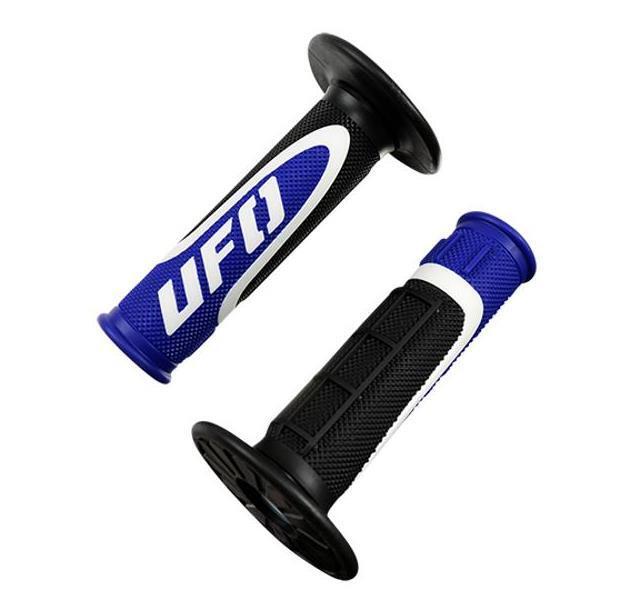 Poignée UFO Axiom bleu noir pour réduire la fatigue des mains en motocross
