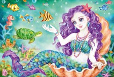 PRINZESSIN, FEE & MEERJUNGFRAU - Schmidt Kinder-Puzzle 56376 - 3 x 48 Teile Pcs.