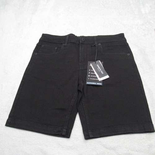 Kenneth Cole Denim Shorts Mens 30 Black Sustainable 9" Stretch 32x18 NEW - Picture 2 of 19