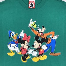 NOS vtg 90s WALT DISNEY WORLD CARTOON T-Shirt M/L mickey minnie mouse goofy