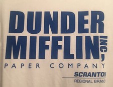 The Office Tshirt Size Med,Small,Lg.Blue,White Dunder Mifflin Paper Co.Top NWT