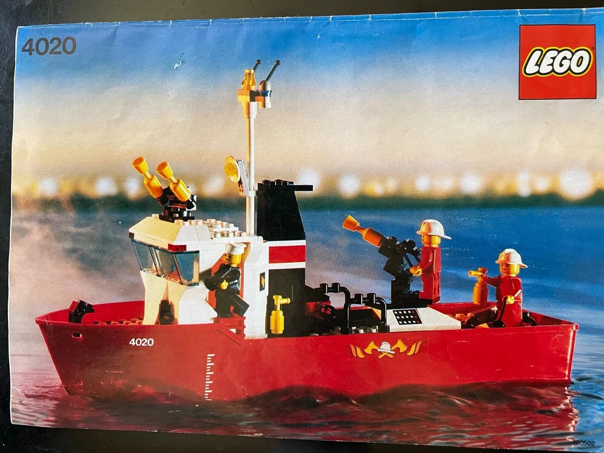 Vintage Lego 4020 INSTRUCTION MANUAL Fire Fighting boat eBay