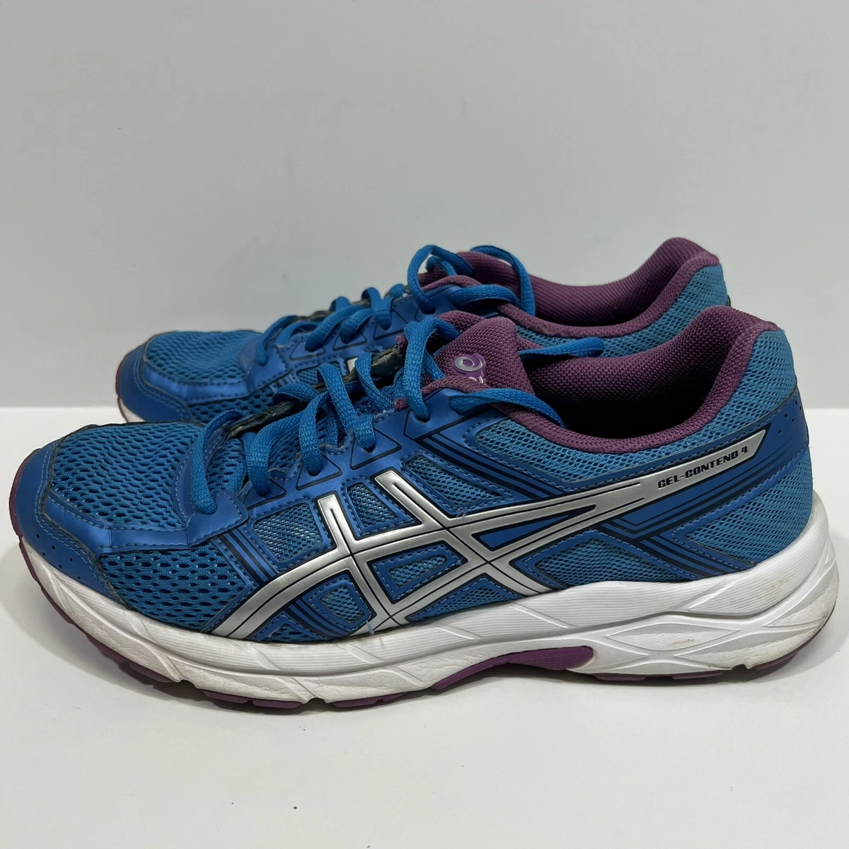 Asics Womens Gel Contend 4 T765N Blue PurpleRunning Shoes Sneakers Size 8