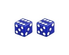 Altaline Bicycle Dice Valve Caps Schrader Valve Blue.