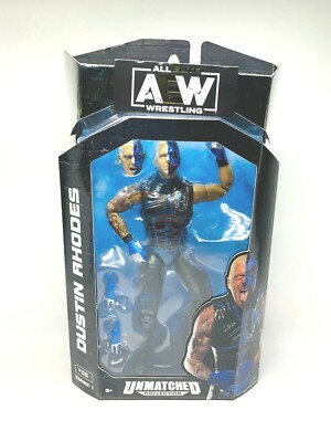 AEW Unmatched Collection Series 1 Dustin Rhodes Wrestling Action Figure In Hand