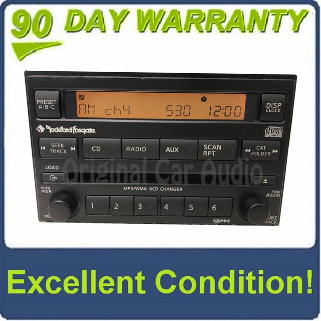 NISSAN Xterra Frontier Rockford Fosgate Radio 6 Disc Changer MP3 CD