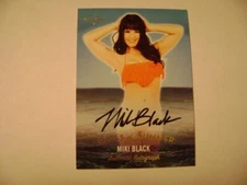 2025 Benchwarmer Girls of Summer Miki Black AUTO GOLD NO SER# PLAYMATE SP