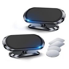 1~2X Magnetic Car Dashboard Mount Holder Stand For Phone Samsung Galaxy iPhone
