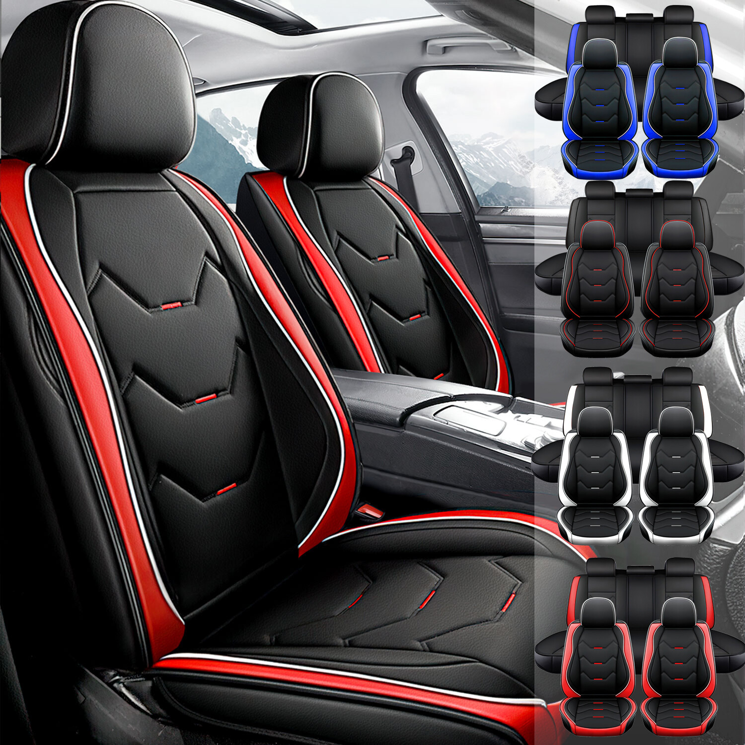 For Lexus Car Seat Covers Premium Leather Full Set 5Seat Front Rear