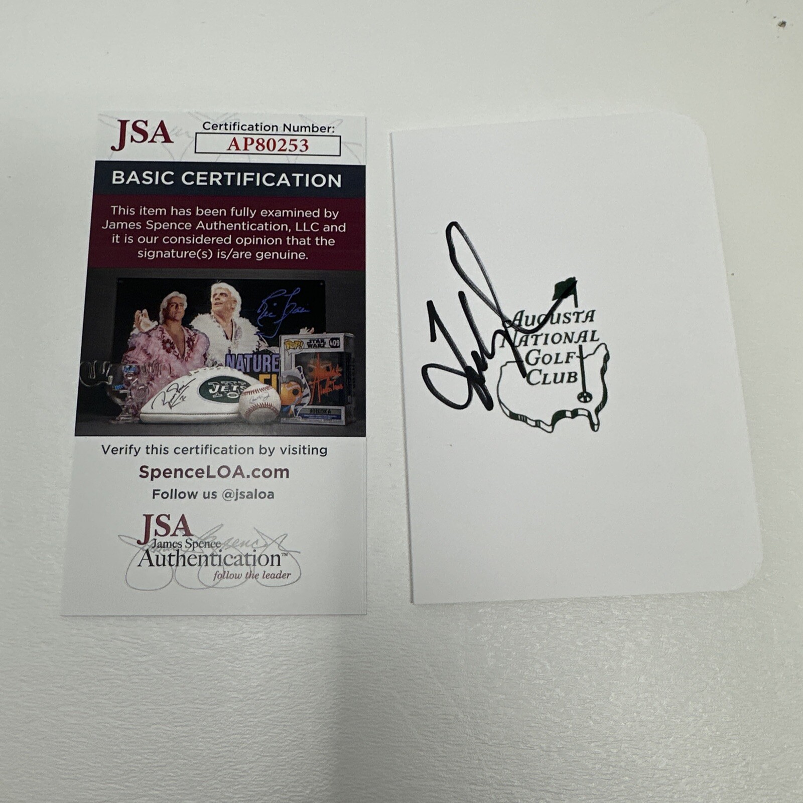 Fred Couples Autographed Signed Masters Scorecard PGA Tour JSA COA AP80253 