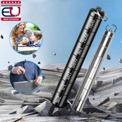 #ad 7 Day Travel Pill Organizer Weekly Box Medicine Metal Portable Box Waterproof $10.49