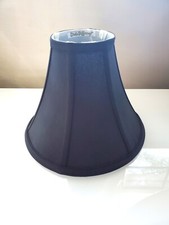 Dale Tiffany Black Silk Bell Soft Back Lining Lamp Shade, 10" Diam x 7.5" Tall