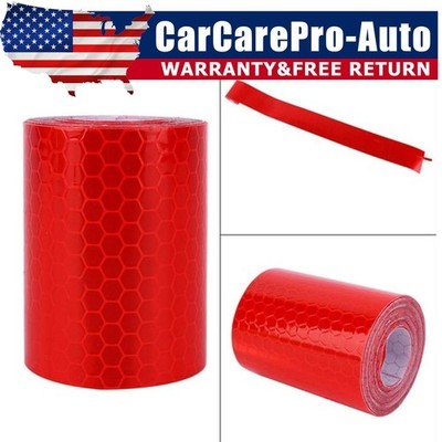 high Visibility Red Safety Warning Reflective Tape 10Ft Truck Conspicuity