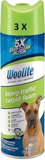 (3-pk) Bissell Woolite Heavy Traffic Carpet Foam Cleaner and Protection - 22 oz