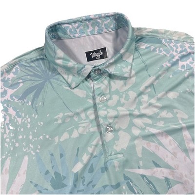 Waggle Short Sleeve Polo Shirt Men's Large AOP Golf