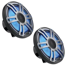 Hertz HMX 6.5 Coaxial Marine Speakers with RGB LEDs, Gray Grilles, Pair