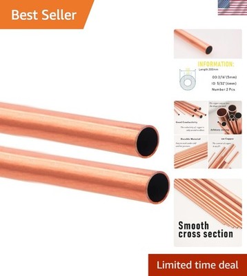 Customizable 99.9% Copper Tubing - 300mm Length Guide for Refrigeration & Crafts