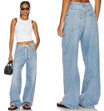 NWT Citizens of Humanity $298 Brynn Drawstring Trouser Jean in Blue Lace; 26