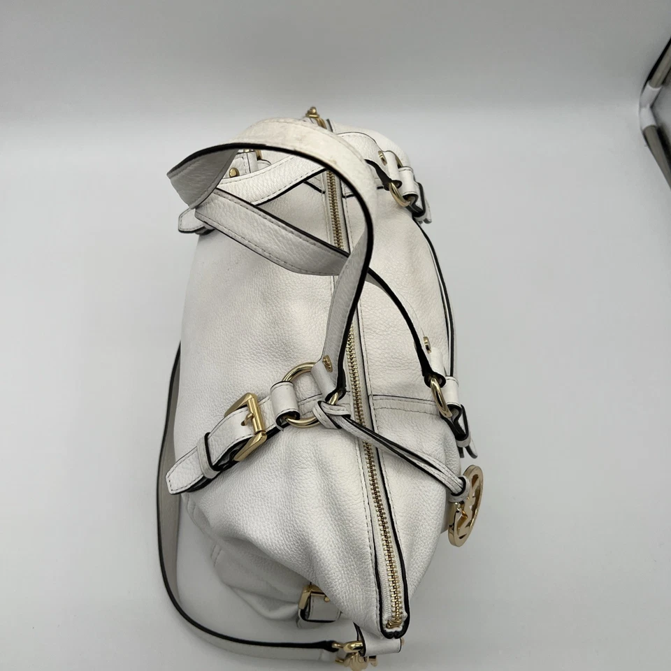 MICHAEL KORS~CREAM BEDFORD CONVERTIBLE~PEBBLE LEATHER BAG/SATCHEL~W/STRAP- PURSE - Image 4 of 4