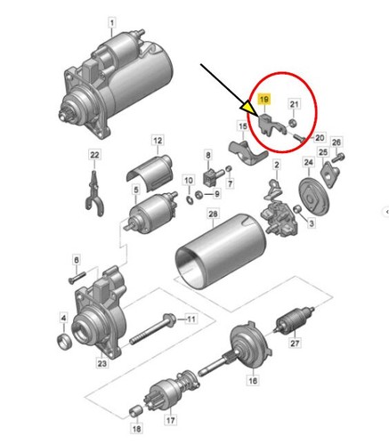 Halter Stützblech für Anlasser 053911467 VW Passat 1.8 5V Turbo Bj 1997