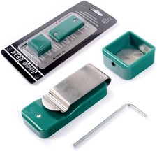 CUESOUL Magnetic Pool Cue Chalk Holder for Billiard Belt Clip-Green