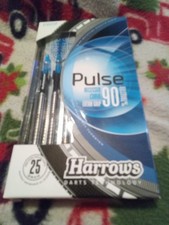 Harrows Pulse 90 Tungsten Steeltip Darts Set 25g   Professional High Grip NEW
