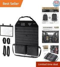 Versatile Molle Tactical Car Seat Organizer with Adjustable Sling Rack Pockets