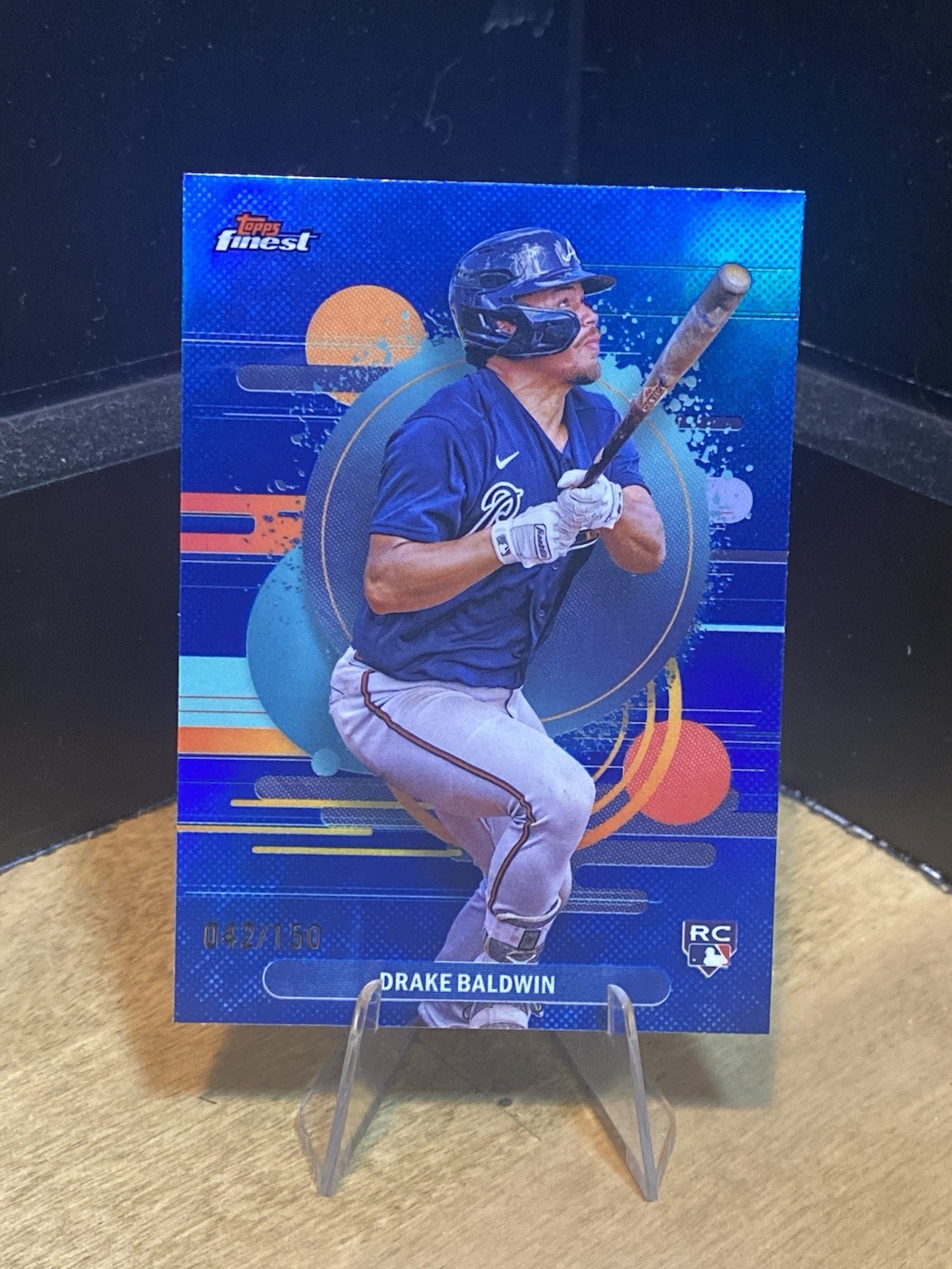 Drake Baldwin 2025 Topps Finest Uncommon Rookie Blue Refractor /150 #183 (RC)