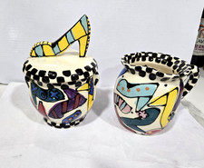 ROBIN STERLING CERAMIC HIGH HEEL SUGAR  CREAMER SET FOR STUART WEITZMAN