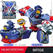 Tobot V Galaxy Detectives Riptide 5" Q-Transformer Truck Vehicle Figure Toy