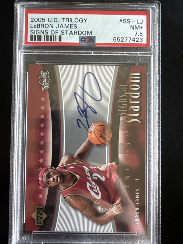 2005 Ud Trilogy LeBron James Auto Signs Of Stardom