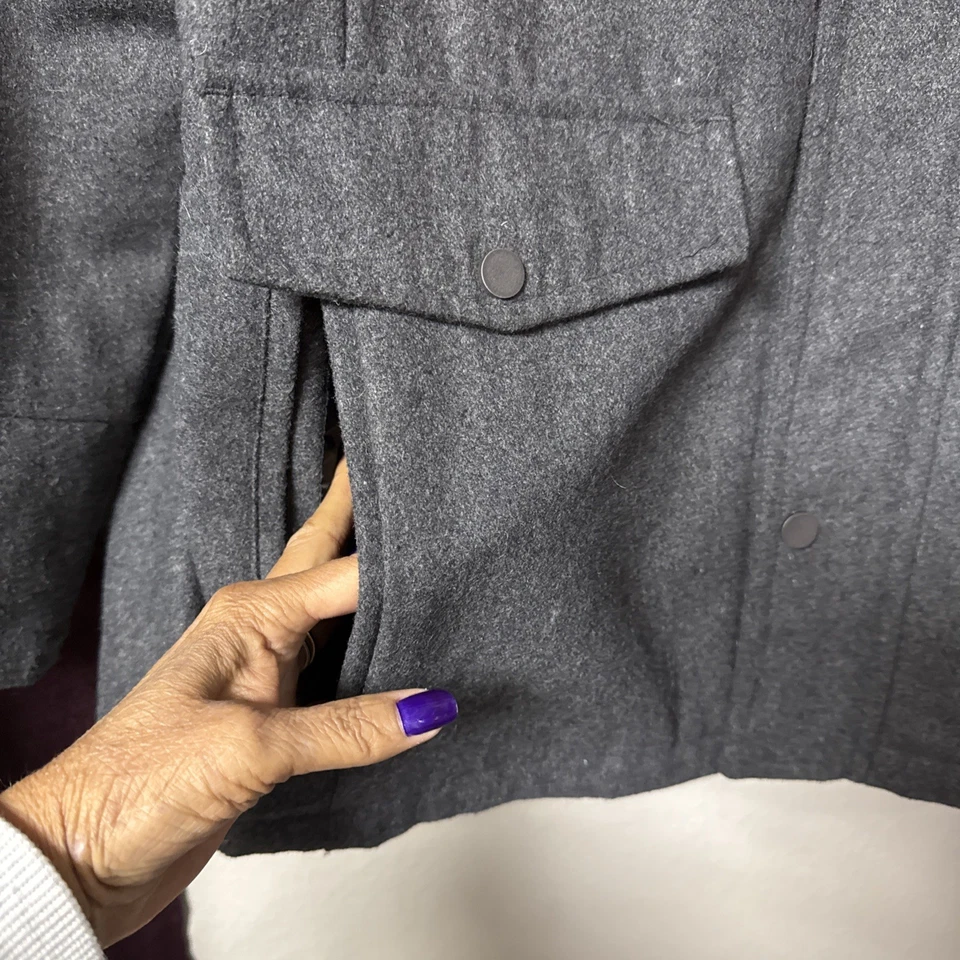 MS26 Brave Soul Wool blend military style coat size extra large - Image 4 of 4