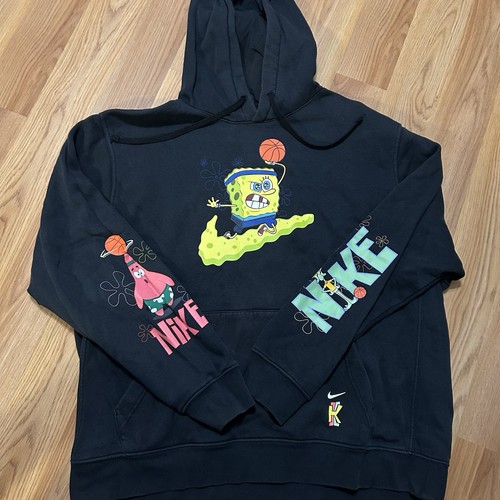 Sudadera con Capucha Nike Kyrie X Bob Esponja Negra Adulto XL Edición Limitada Colaboración - Imagen 2 de 9