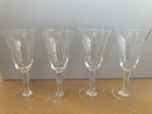 Set of 4 Etched Glass Wheat Berry Cordial/Wine Glasses Delicate 5" Tall — photo 1