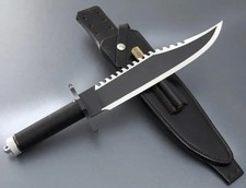 Rambo Primo Sangue Parte II Coltello Fisso 15" Lama Inox Cordoncino Avvolto
