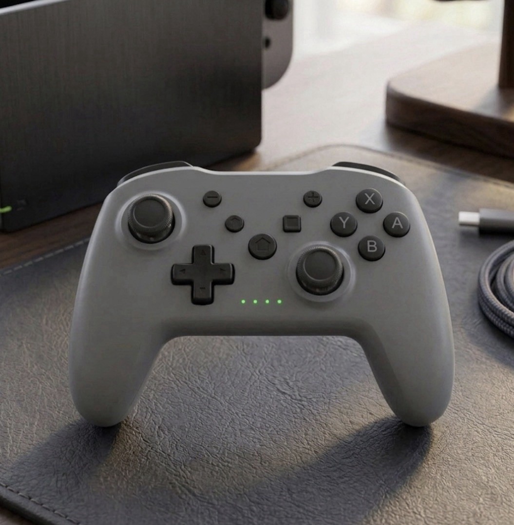 Manette Switch Pro sans fil Bluetooth gris rétro pour console Nintendo OLED et PC