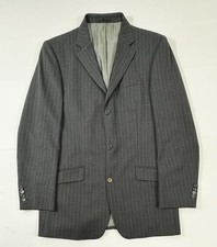 Menβs Fellini Dark Grey Pinstripe Suit β 40L /34 β Wool Blend β Ex. Con. b91