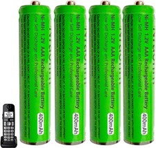 4 Pack NI MH AAA Rechargeable Battery for Panasonic 1.2V 400mah AAA