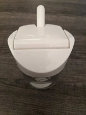 PYREX GEMCO WINTER FROST WHITE CONDIMENT SERVER SUGAR DISH PREOWNED FREE US SHIP